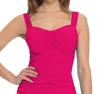 Profile By Gottex D-cup Shirred Underwire Tankini Top In Tutti Frutti Raspberry In Multi