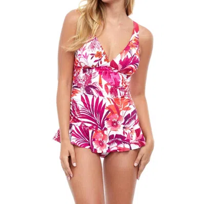 Profile By Gottex D-cup Underwire Swimdress In Escape In Bali In Multi