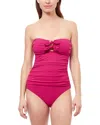 Profile By Gottex Dandy Bow Tie V-neck One-piece Swimsuit