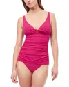 Profile By Gottex Bow Tie V-neck Tankini Swim Top