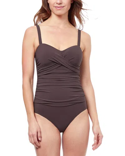 Profile By Gottex Dandy D-cup Tankini In Brown