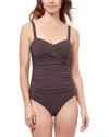 Profile By Gottex Dandy D-cup Tankini In Black
