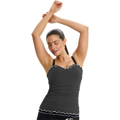 Profile By Gottex Dottie Delight E-cup Tankini Top In Gray
