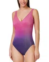 Profile By Gottex Dream V Neck One Piece Swimsuit In Multi