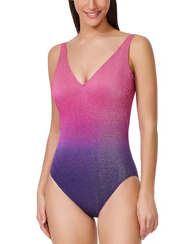 Profile By Gottex Dream V Neck One Piece Swimsuit In Multi