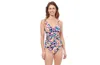 PROFILE BY GOTTEX PROFILE BY GOTTEX ECHO V-NECK ONE PIECE SWIMSUIT