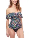 Profile By Gottex Shirred Bandeau Tankini Top In Rio In Multi