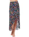 Profile By Gottex Flora Mesh Wrap Long Skirt In Multi