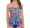 Profile By Gottex Fly Away Bandeau Tankini Top In Madame Butterfly In Multi