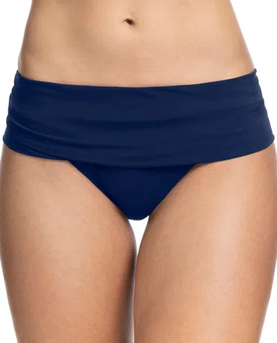 Profile By Gottex Fold Over Tankini Bottom In Tutti Frutti Navy In Multi