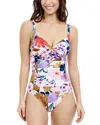 Profile By Gottex Gottex Melody Sweetheart Twist Front Princess Seam One Piece Swimsuit In Multicolor