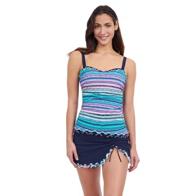 Profile By Gottex Harmony E Cup Center Ruched Tricolored Tankini