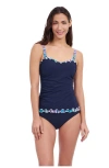 Profile By Gottex E-cup Underwire Tankini Top In Gin Fizz Black In Navy