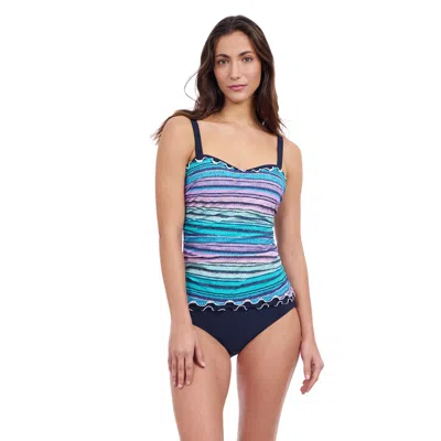 Profile By Gottex Harmony Underwire D Cup Ruched Tricolore Tankini