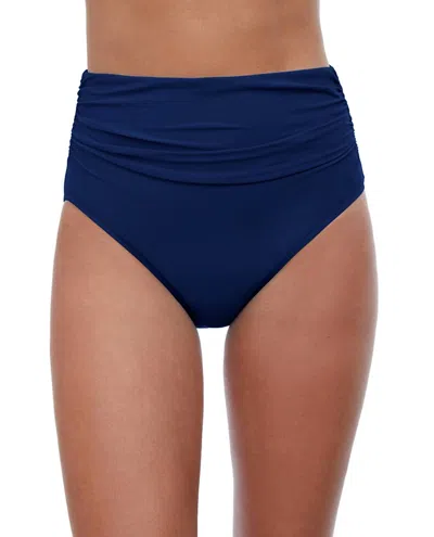 Profile By Gottex High Waisted Tankini Bottom In Tutti Frutti Navy In Multi