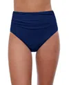 Profile By Gottex High Waisted Tankini Bottom In Tutti Frutti Navy In Multi