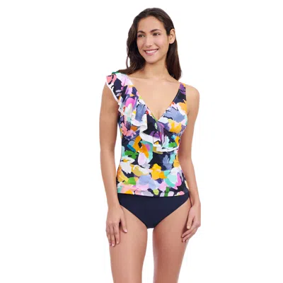 Profile By Gottex Holi Ruffle V Neck Surplice Tankini