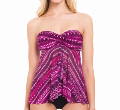 Profile By Gottex Indian Sunset Bandeau Tankini Top In Pro Indian Sunset