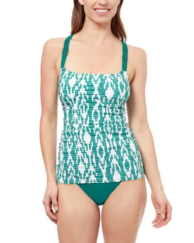 Profile By Gottex Iota D-cup Tankini In Green