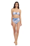 Profile By Gottex Karma Bandeau Bikini Top In Blue Multi