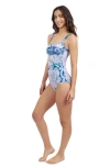 Profile By Gottex Karma Round Neck U-wire Tankini In Blue Multi