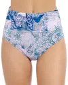 Profile By Gottex Karma Shirred High-waist Bikini Bottom In Multi