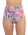 Profile By Gottex Karma Shirred High-waist Bikini Bottom
