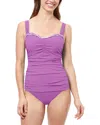 Profile By Gottex Kundala E-cup Tankini In Purple