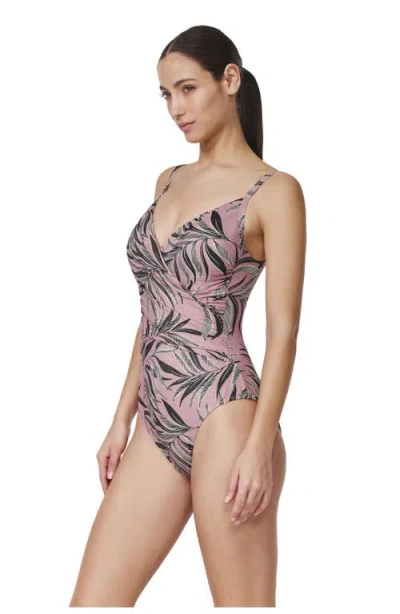 Profile By Gottex La Palm Surplice One Piece In Multi