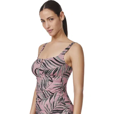 Profile By Gottex La Palm U-wire Tankini Top In Pink