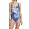Profile By Gottex Lily Square Neck Swimsuit In Dusk Blue