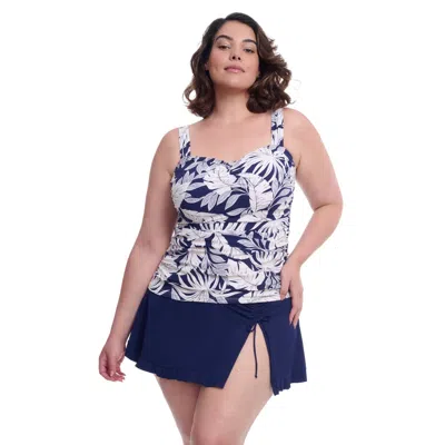Profile By Gottex Malaya Full Figure Center Ruched Tankini Swim Top