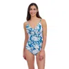 Profile By Gottex Malaya Surplice Tankini In Blue
