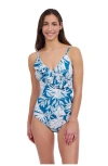 Profile By Gottex Malaya Surplice Tankini In Teal White