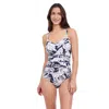 Profile By Gottex Malaya Sweetheart Underwire D-cup Wide Strap One Piece In Blue