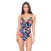 Profile By Gottex Marguerite V Neck Underwire One-piece Swimsuit