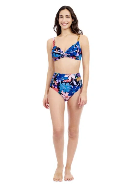 Profile By Gottex Melody Sweetheart Twist Bikini Top In Black Multi