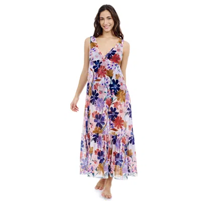 Profile By Gottex Melody V-neck Maxi Mesh Dress