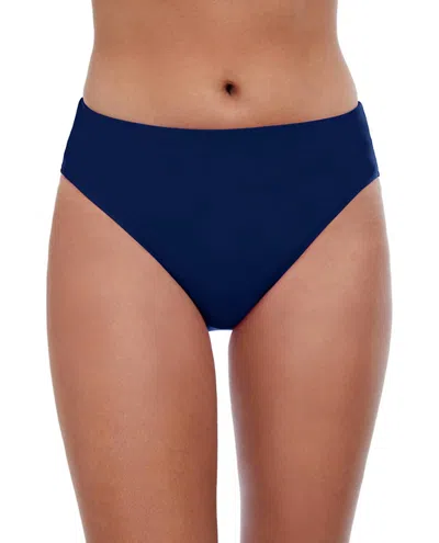 Profile By Gottex Mid Rise Tankini Bottom In Tutti Frutti Navy In Blue