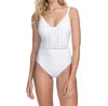 Profile By Gottex Mock V-neck One Piece Swimsuit In Pro Roulette In Black
