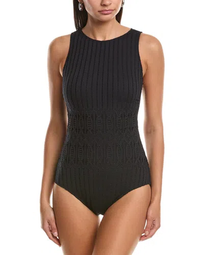 Profile By Gottex Notre Dame High Neck One-piece In Black