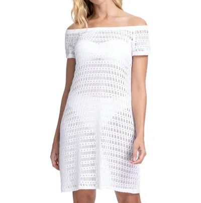 Profile By Gottex Off The Shoulder Cover Up Dress In Roulette In Multi
