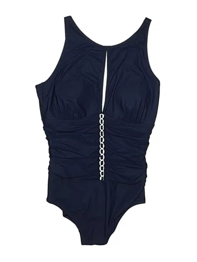Pre-owned Profile By Gottex One Piece Swimsuit In Blue