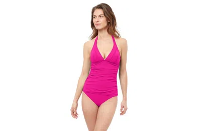 Profile By Gottex Phoebe Halter Tankini Swim Top In Pink