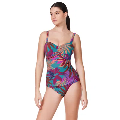 Profile By Gottex Plantopia D-cup Tankini Top In White