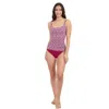 Profile By Gottex Plume Square Neck D Cup Tankini Top In Purple