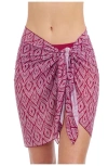 Profile By Gottex Plume Sarong Wrap Mesh Skirt In Purple