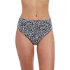 Profile By Gottex Plumeria Mid-rise Shirred Pant In Black & White