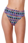 Profile By Gottex Retro Riviera High Waist Netted Crochet Swim Bottom In Multi