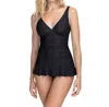 Profile By Gottex Ribbons D-cup Textured Wide Strap One Piece Swimsuit In Black In Black